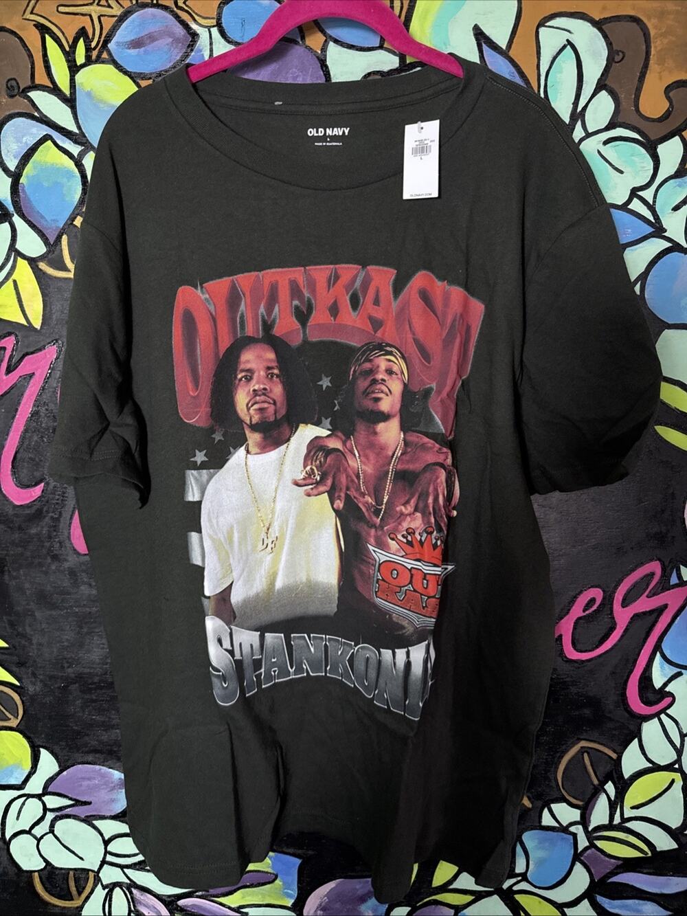 Old Navy OutKast Stankonia Tee T-Shirt, Black, Large